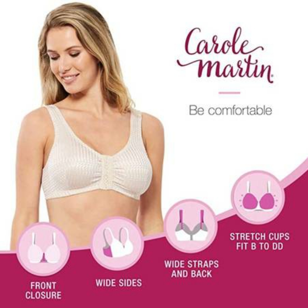 Full-Freedom Front Closure Wireless Bra 38 Beige
